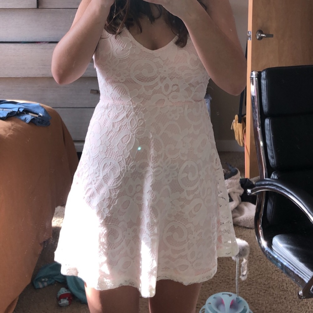 Baby Pink Lace Dress